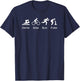 Triathlon Swim Bike Run Puke Athlete Funny Triathlete T-Shirt - T-Shirt | Navy