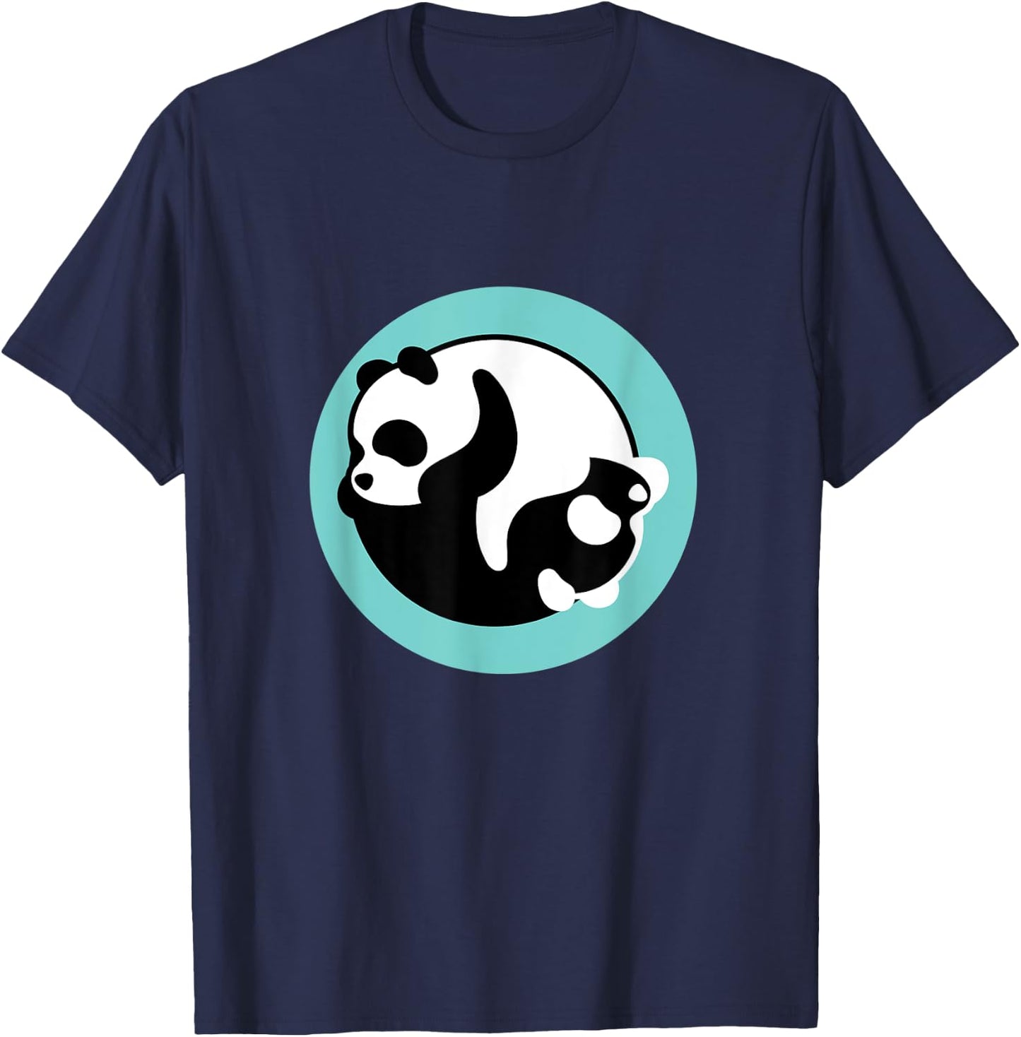 Yin And Yang Black White Art Panda Bear Cute Asian Gift T-Shirt - T-Shirt | Navy