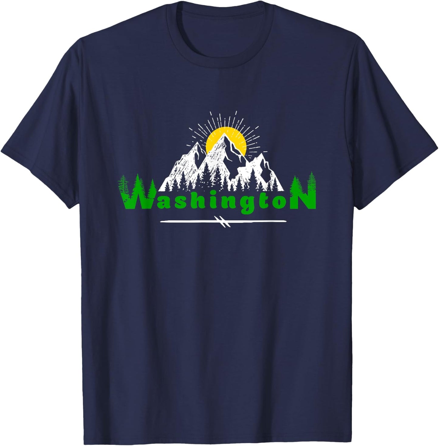 Washington Evergreen State for Outdoor Camping Hiking T-Shirt - T-Shirt | Navy