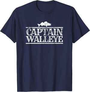 Funny Captain Walleye Fishing Joke for Fisherman T-Shirt - T-Shirt | Navy
