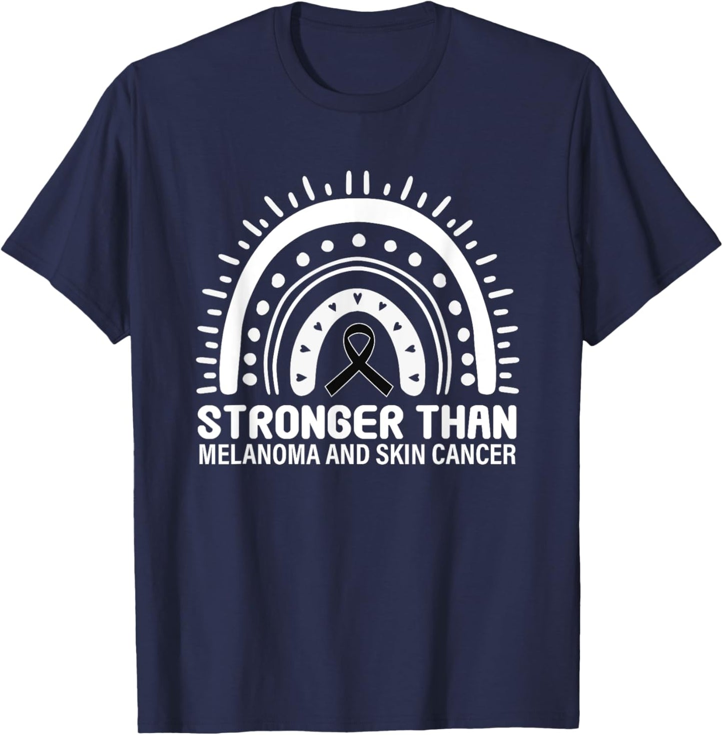 Stronger Than Melanoma Skin Cancer T-Shirt - T-Shirt | Navy