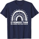 Stronger Than Melanoma Skin Cancer T-Shirt - T-Shirt | Navy
