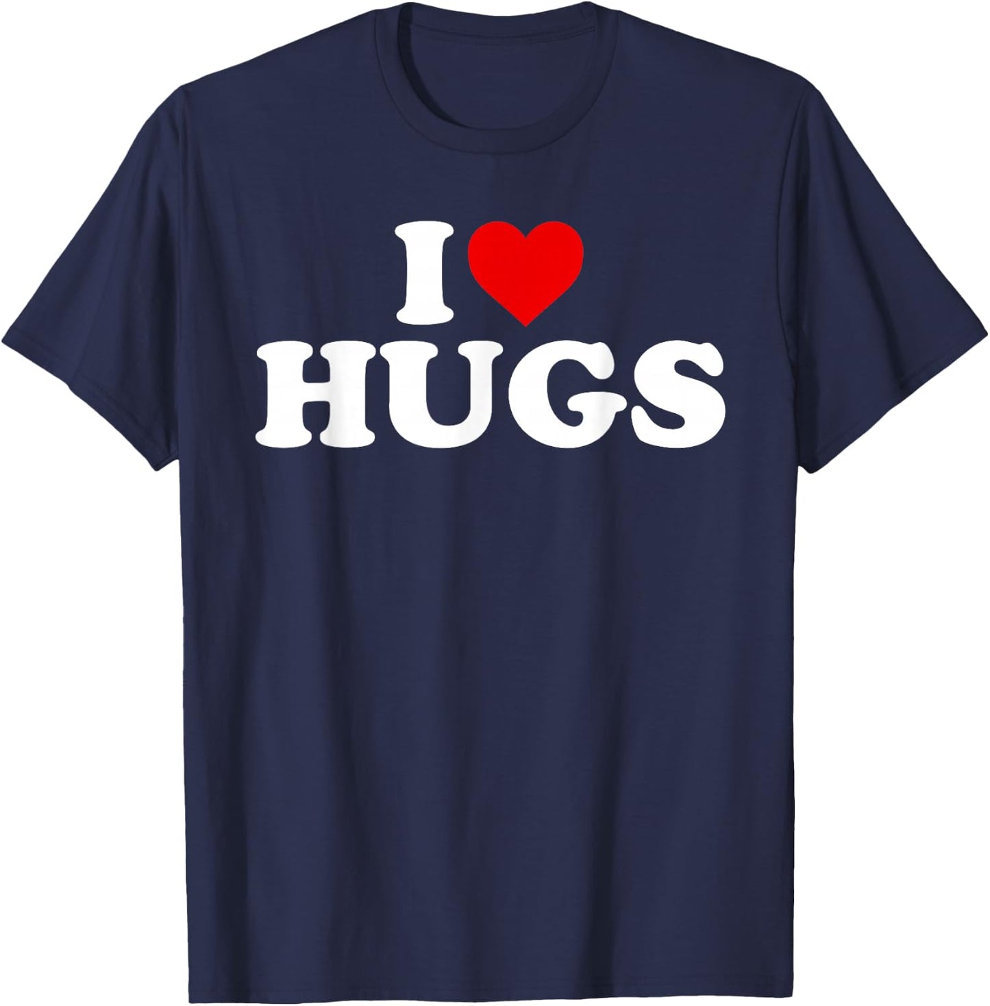 I Love Hugs - Heart T-Shirt - T-Shirt | Navy