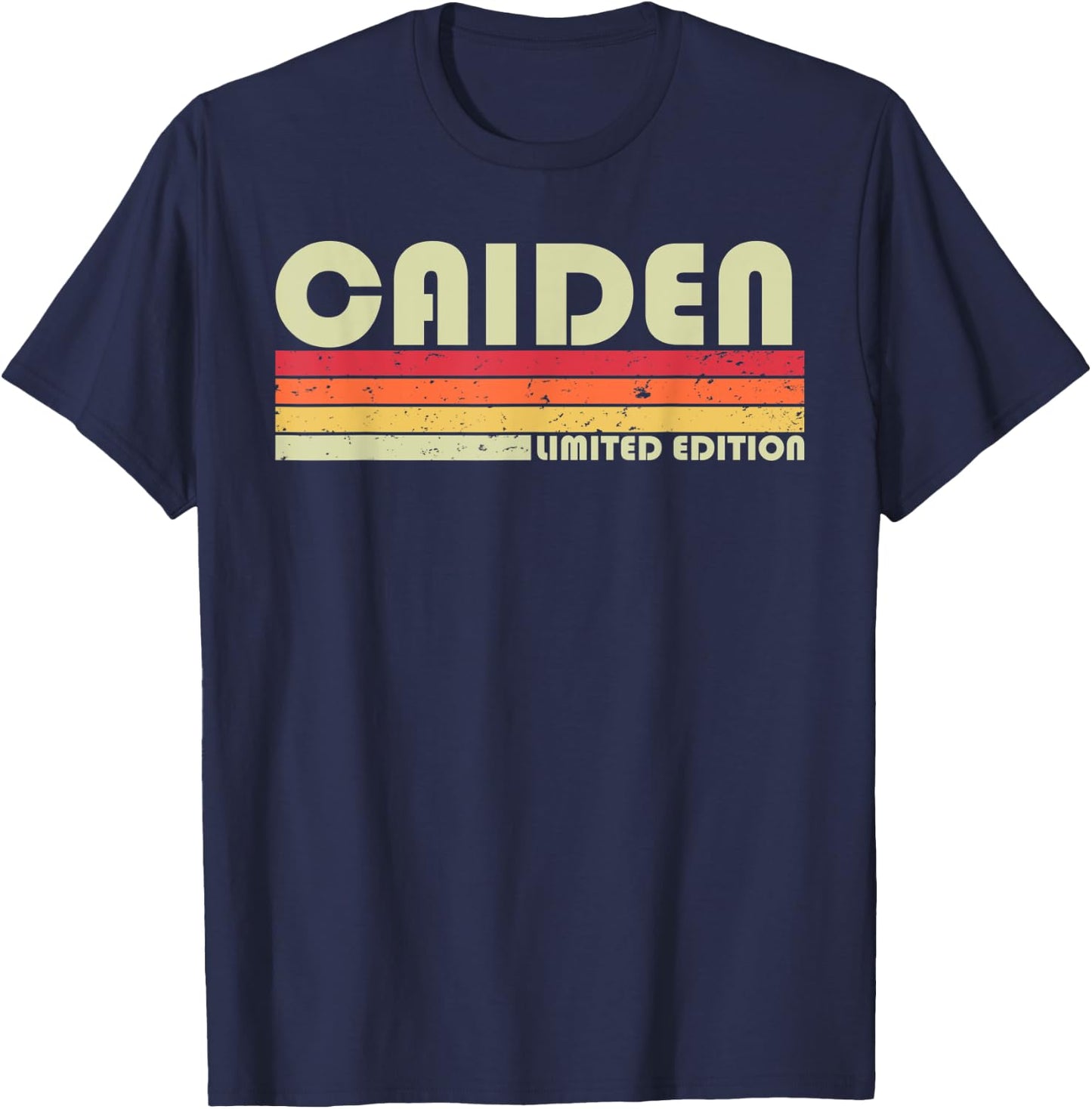 CAIDEN Gift Name Personalized Funny Retro Vintage Birthday T-Shirt - T-Shirt | Navy