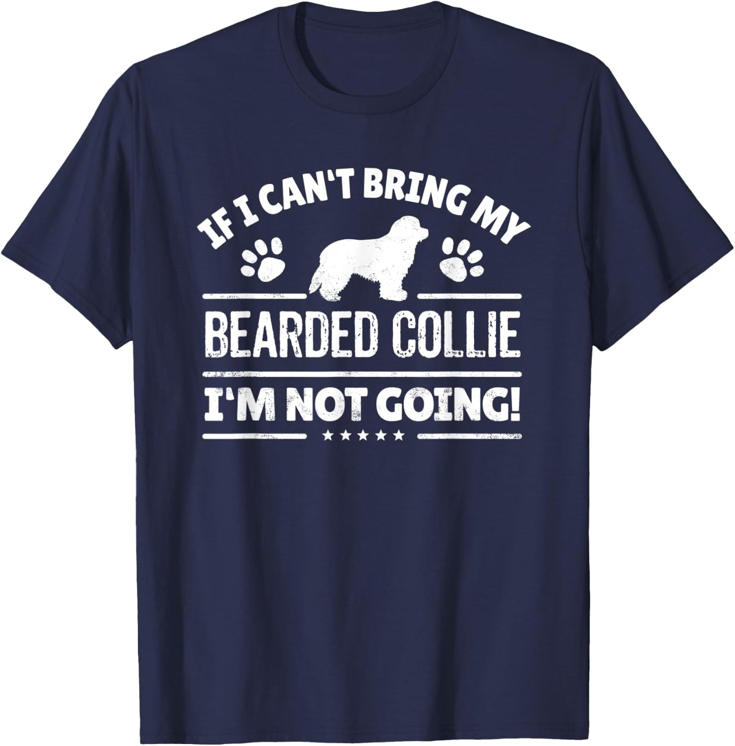 Bearded Collie T-Shirt - T-Shirt | Navy