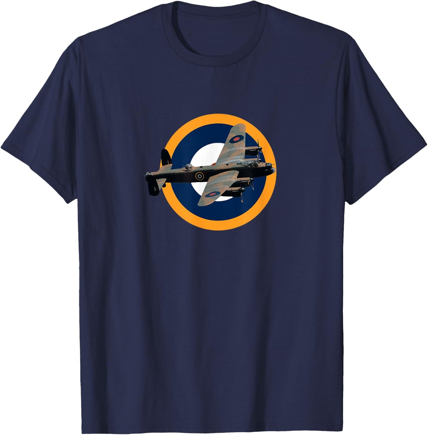 British RAF Avro Lancaster Bomber Aircraft T Shirt T-Shirt - T-Shirt | Navy