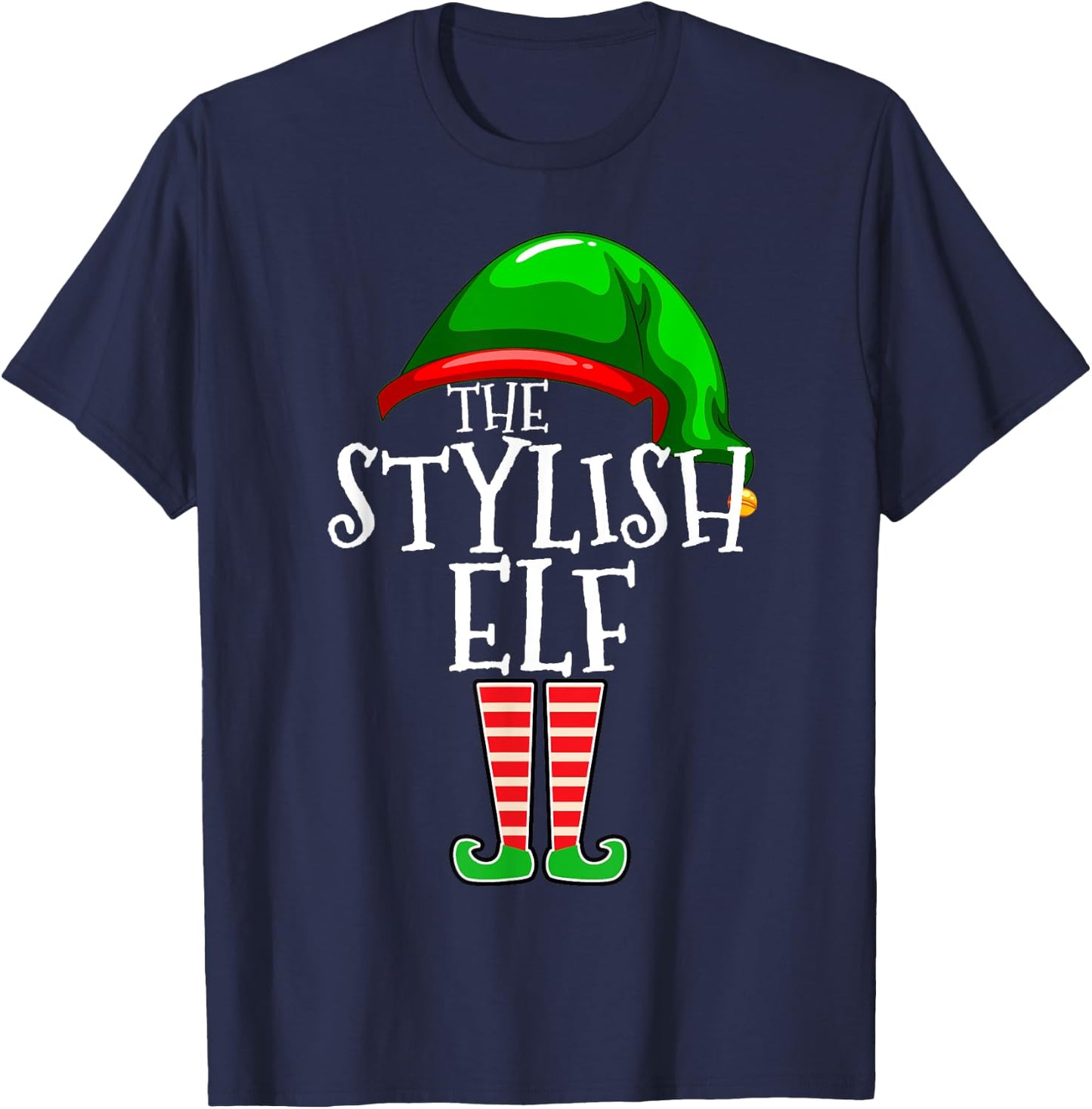 The Stylish Elf Group Matching Family Christmas T-Shirt - T-Shirt | Navy