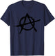 Anarchy, sign, A, black, pirate, rebel, punk, anti, future T-Shirt - T-Shirt | Navy