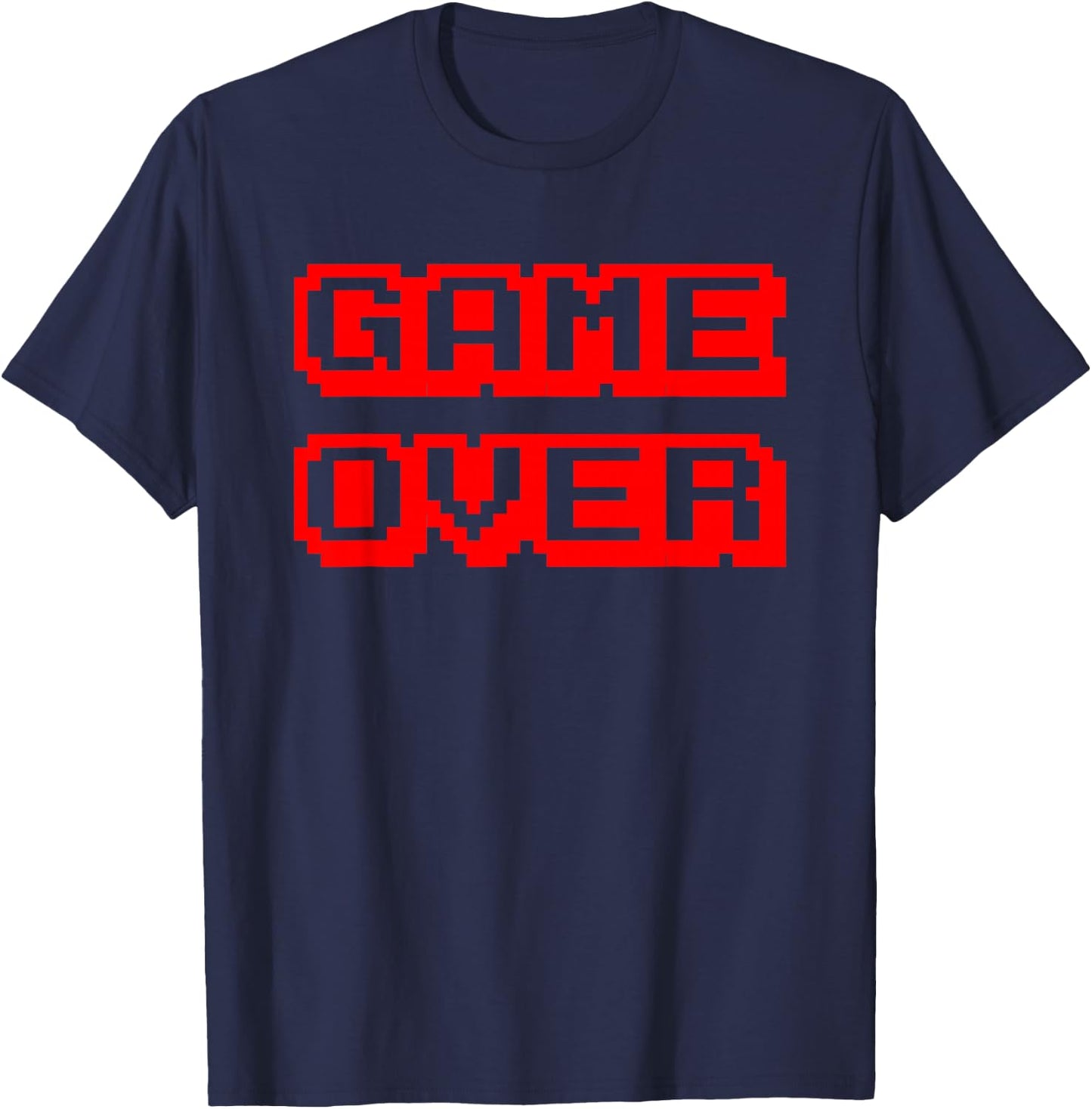 Game Over Gamer Videogamer Arcade Retro Vintage Fun T-Shirt - T-Shirt | Navy