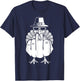 Turkey Middle Finger Adult Anti Social Thanksgiving Hand T-Shirt - T-Shirt | Navy