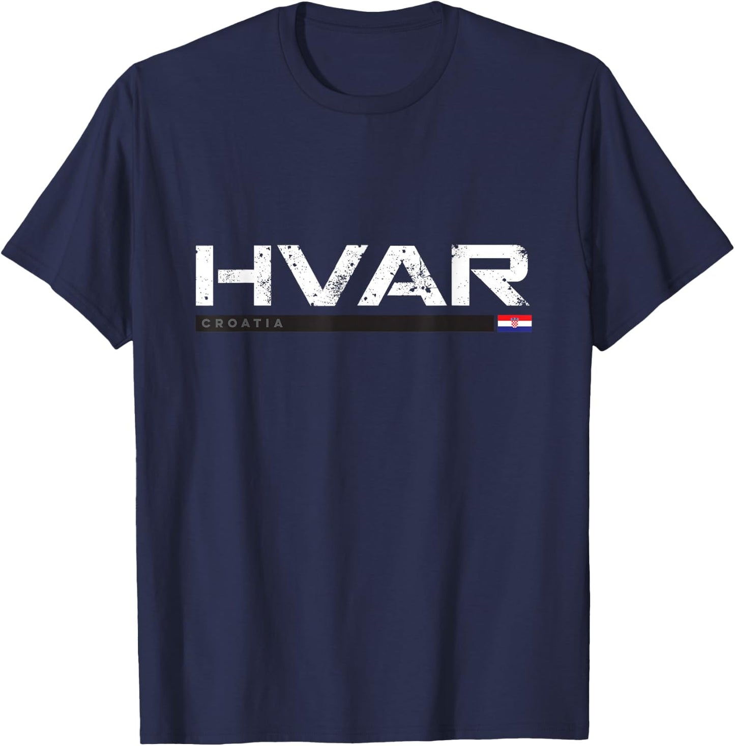 Hvar Croatia Vintage Retro T-Shirt - T-Shirt | Navy