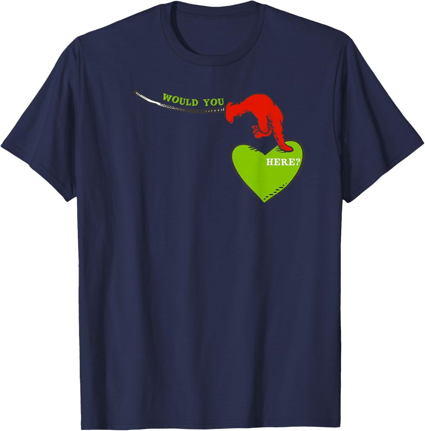 Dr. Seuss Green Eggs and Ham “Would You Here?” T-Shirt - T-Shirt | Navy