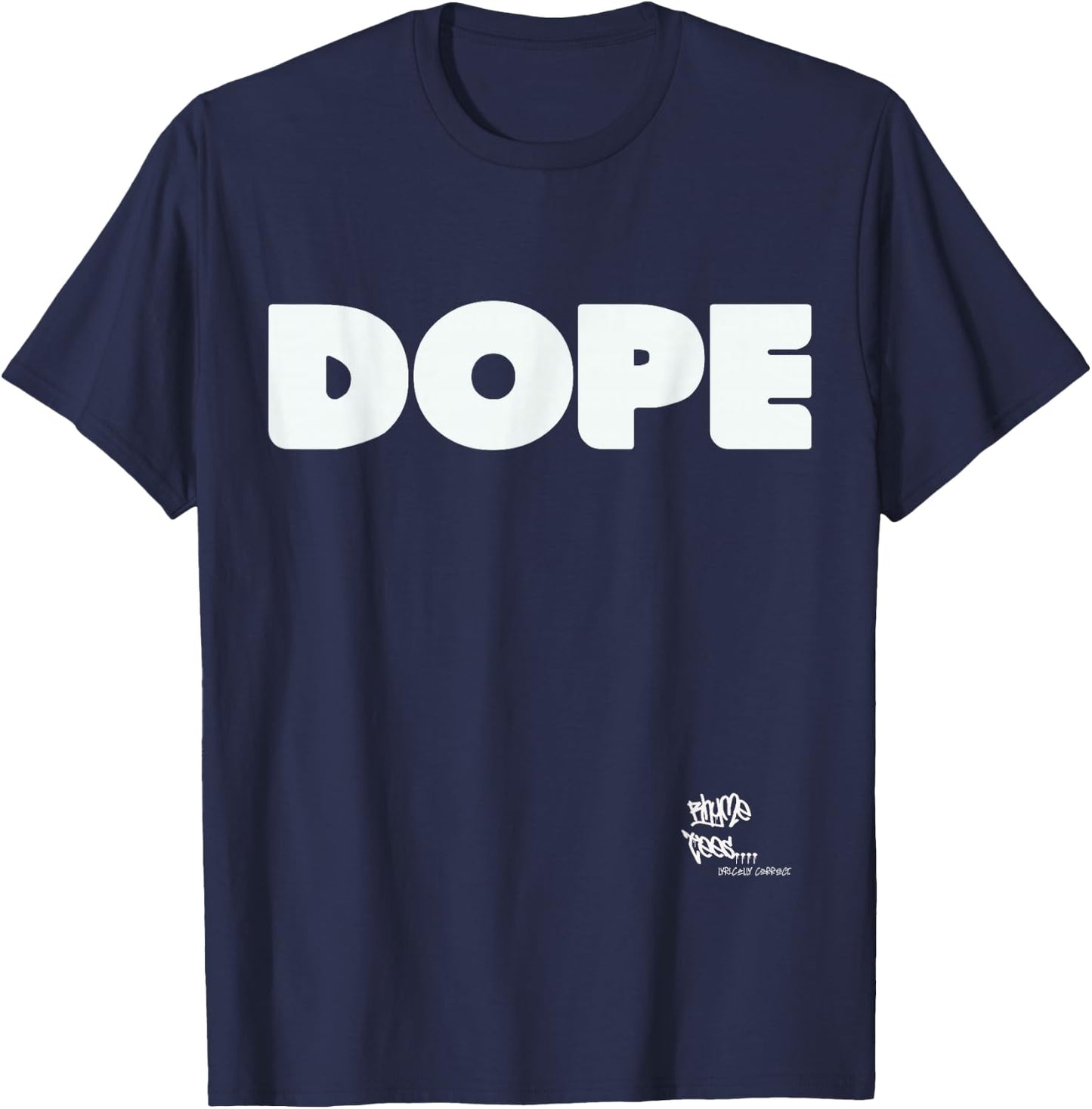 DOPE Graphic Hip Hop Rap 80s 90s Urban Merch Inspired T-Shirt - T-Shirt | Navy
