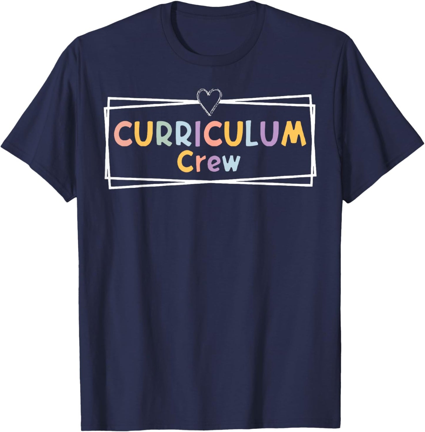 Retro Curriculum Crew Instructional Coordinator Prek Teacher T-Shirt - T-Shirt | Navy