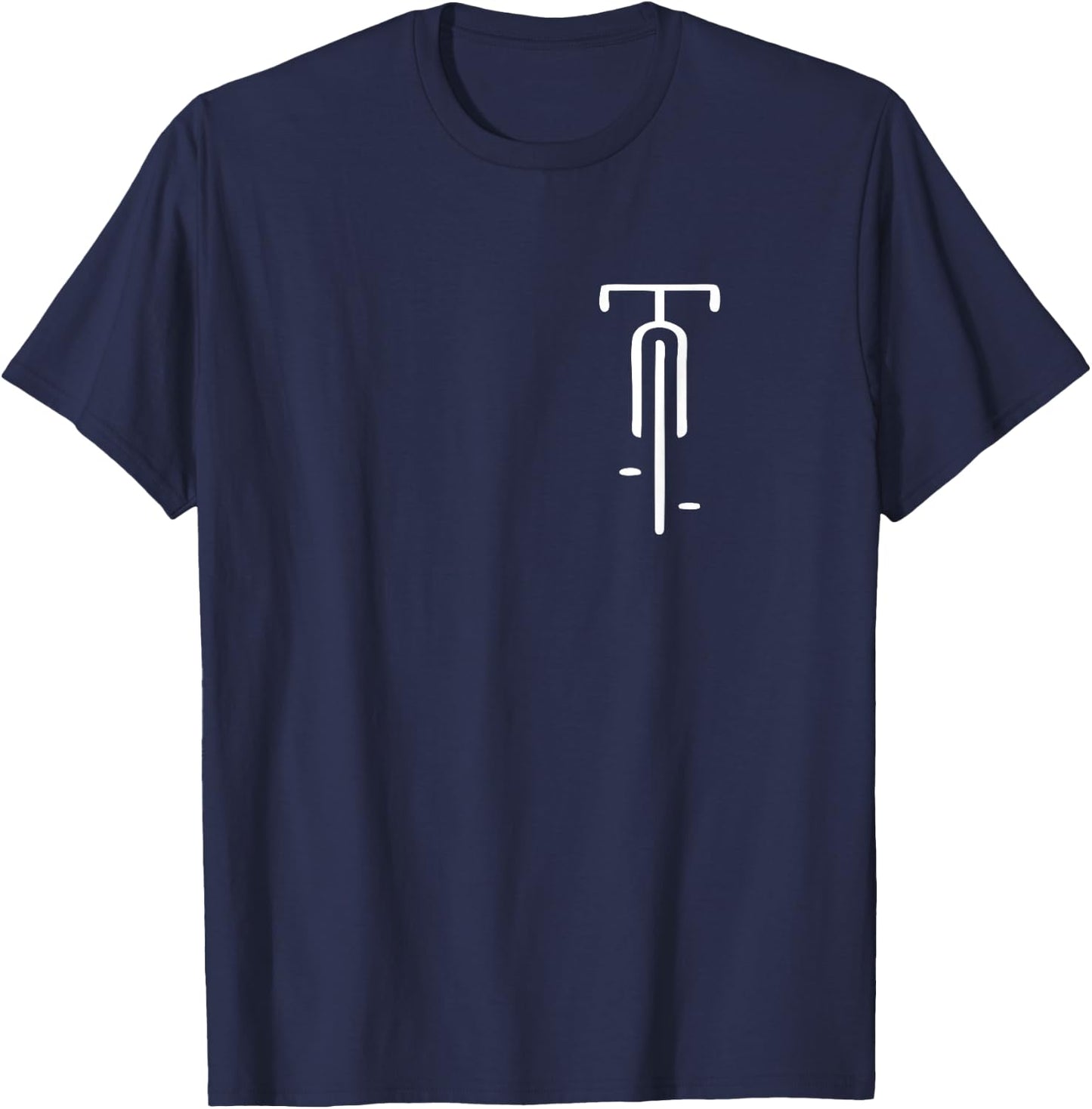 Bicycle Logo Minimal Retro for Bicycle Lovers Small T-Shirt - T-Shirt | Navy
