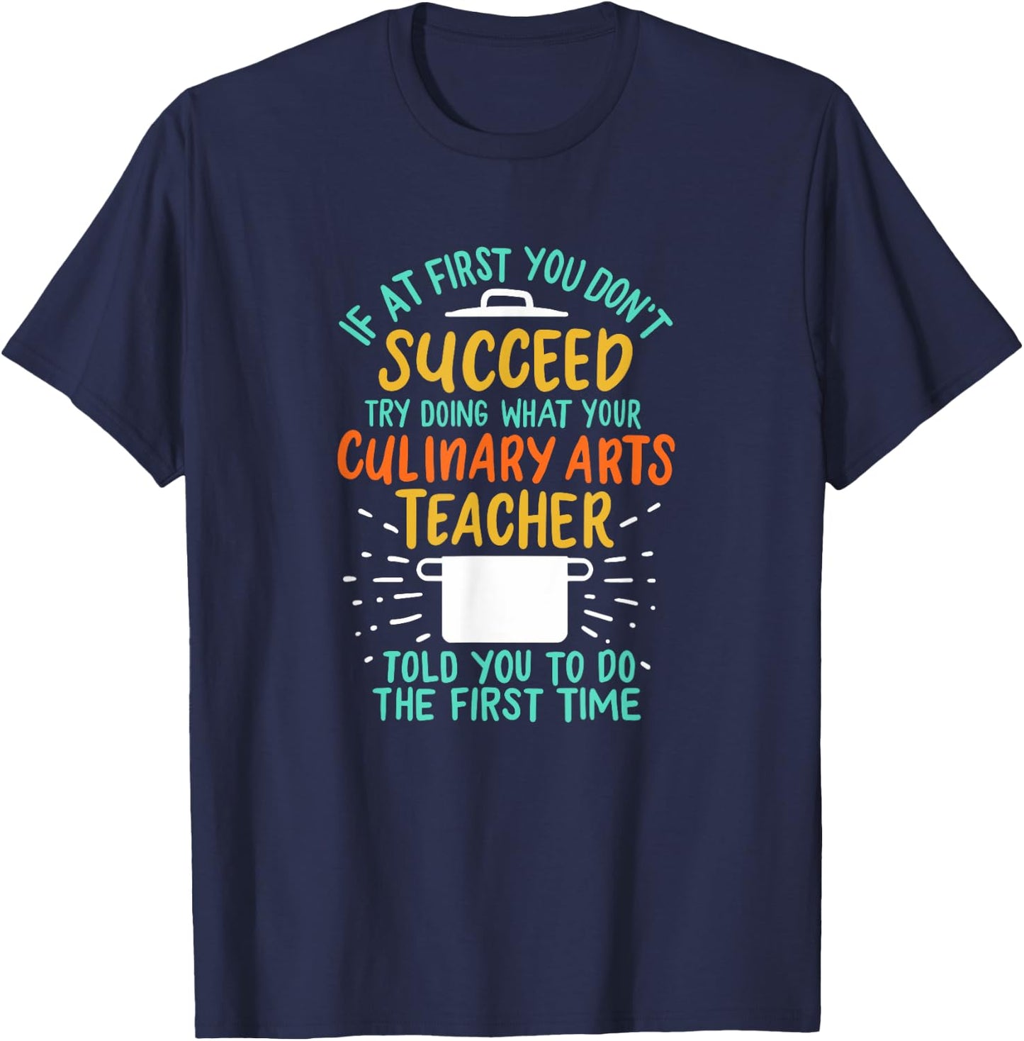Funny Culinary Arts Teacher Design Perfect For A Young Chef Men Women Girls Kids T-Shirt - T-Shirt | Navy