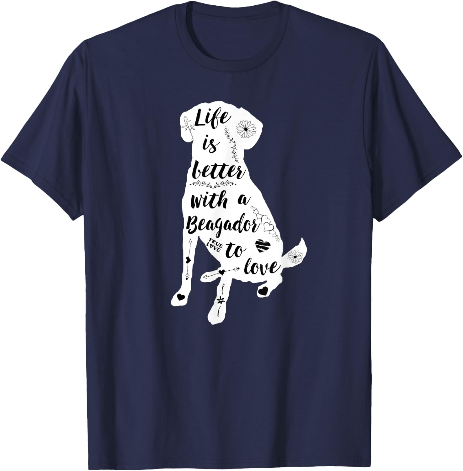 Beagador Design for Beagador Dog Lovers Women Girls Kids T-Shirt - T-Shirt | Navy
