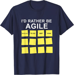 Agile Coach Funny Scrum Master Kanban Product Owner T-Shirt - T-Shirt | Navy