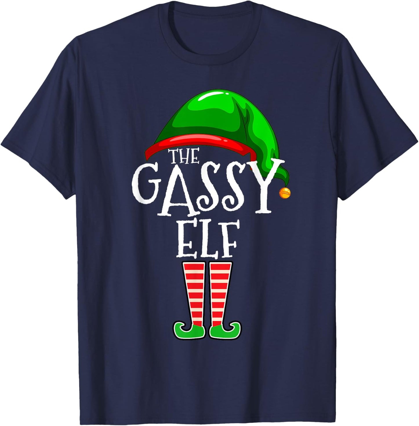 Gassy Elf Group Matching Family Christmas Gift Fart Farter T-Shirt - T-Shirt | Navy