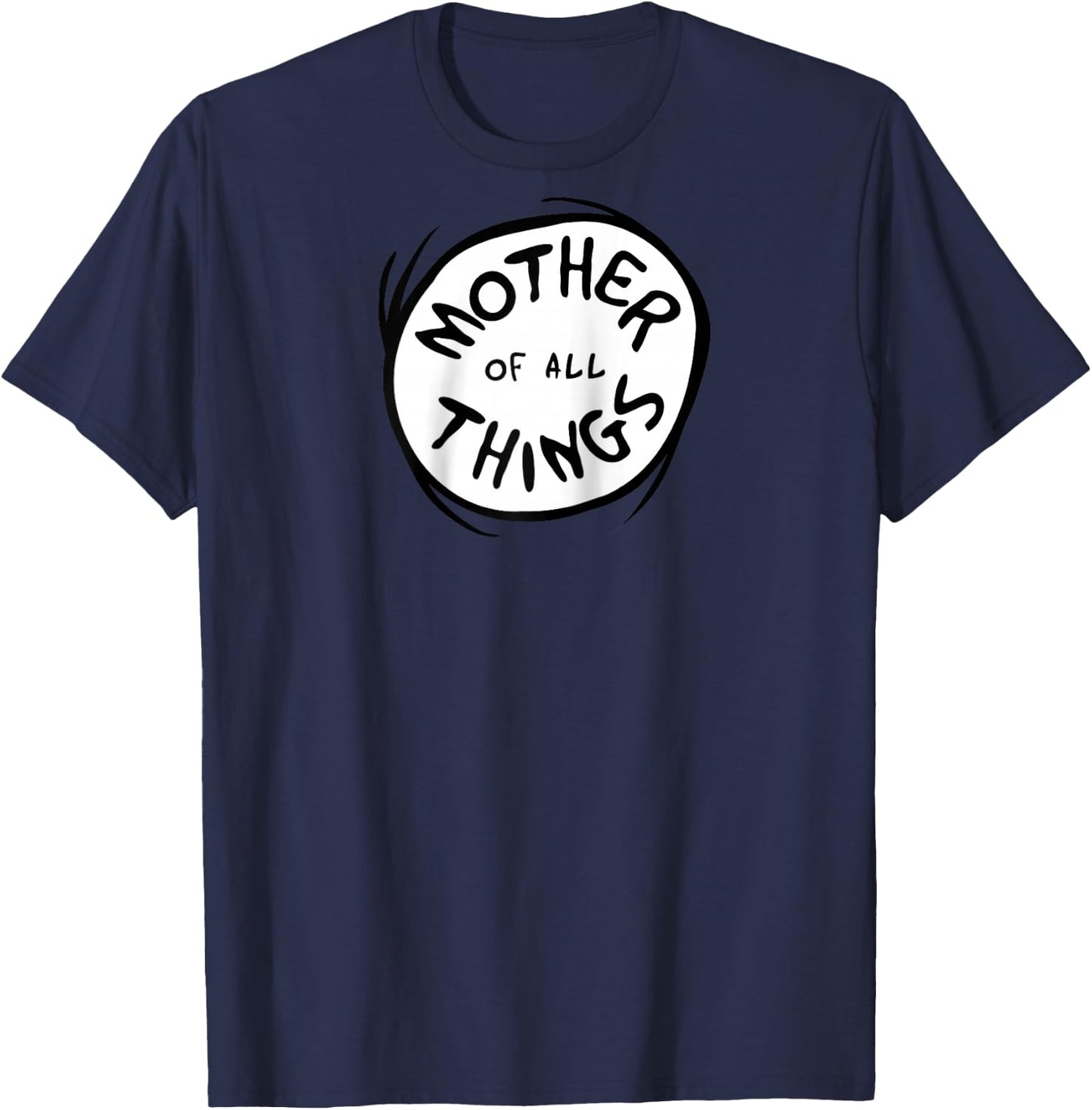 Dr. Seuss Mother of All Things Emblem Colour Option Raglan Baseball T-Shirt - T-Shirt | Navy