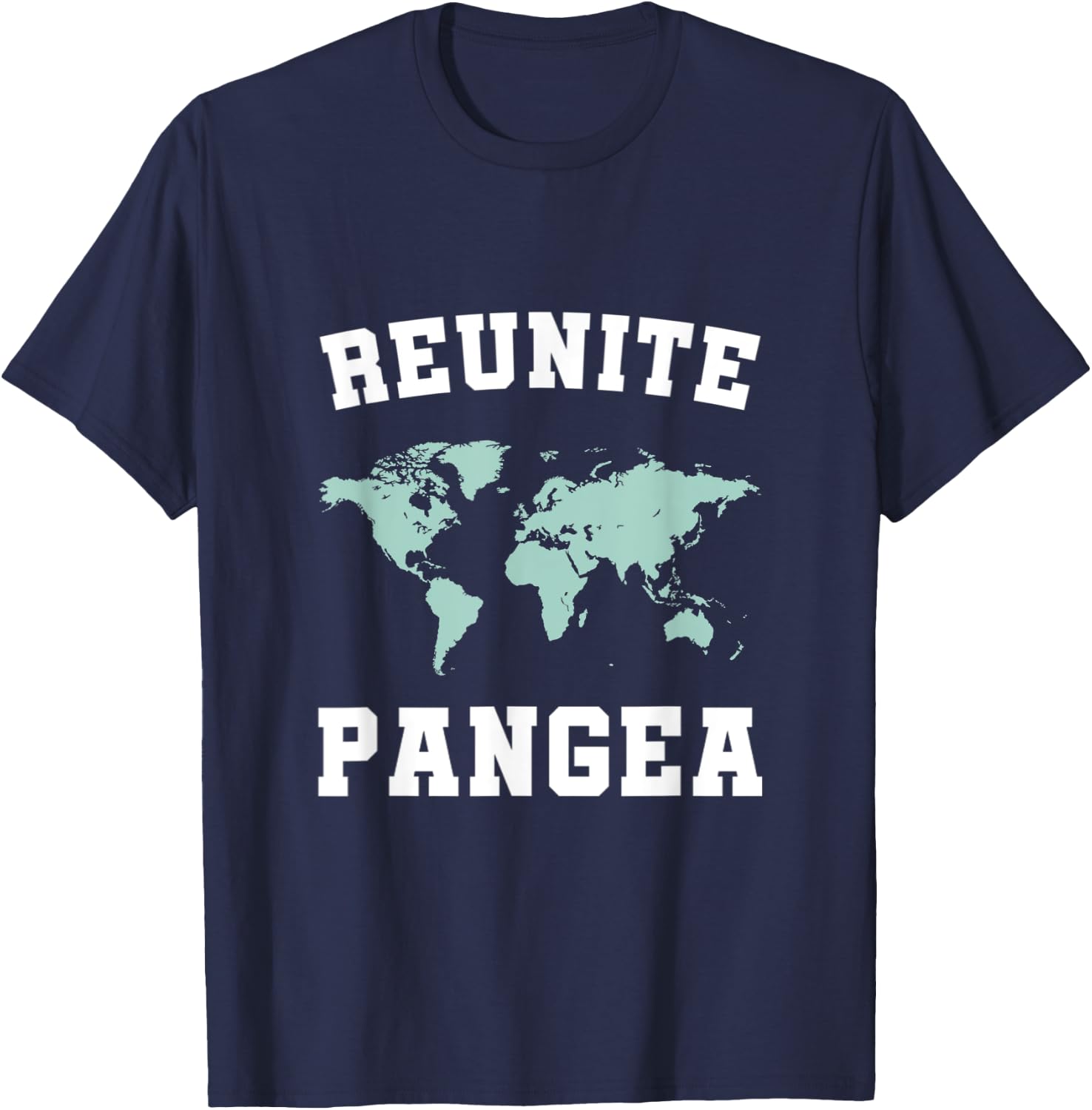 Reunite Pangea Geology T-Shirt - T-Shirt | Navy