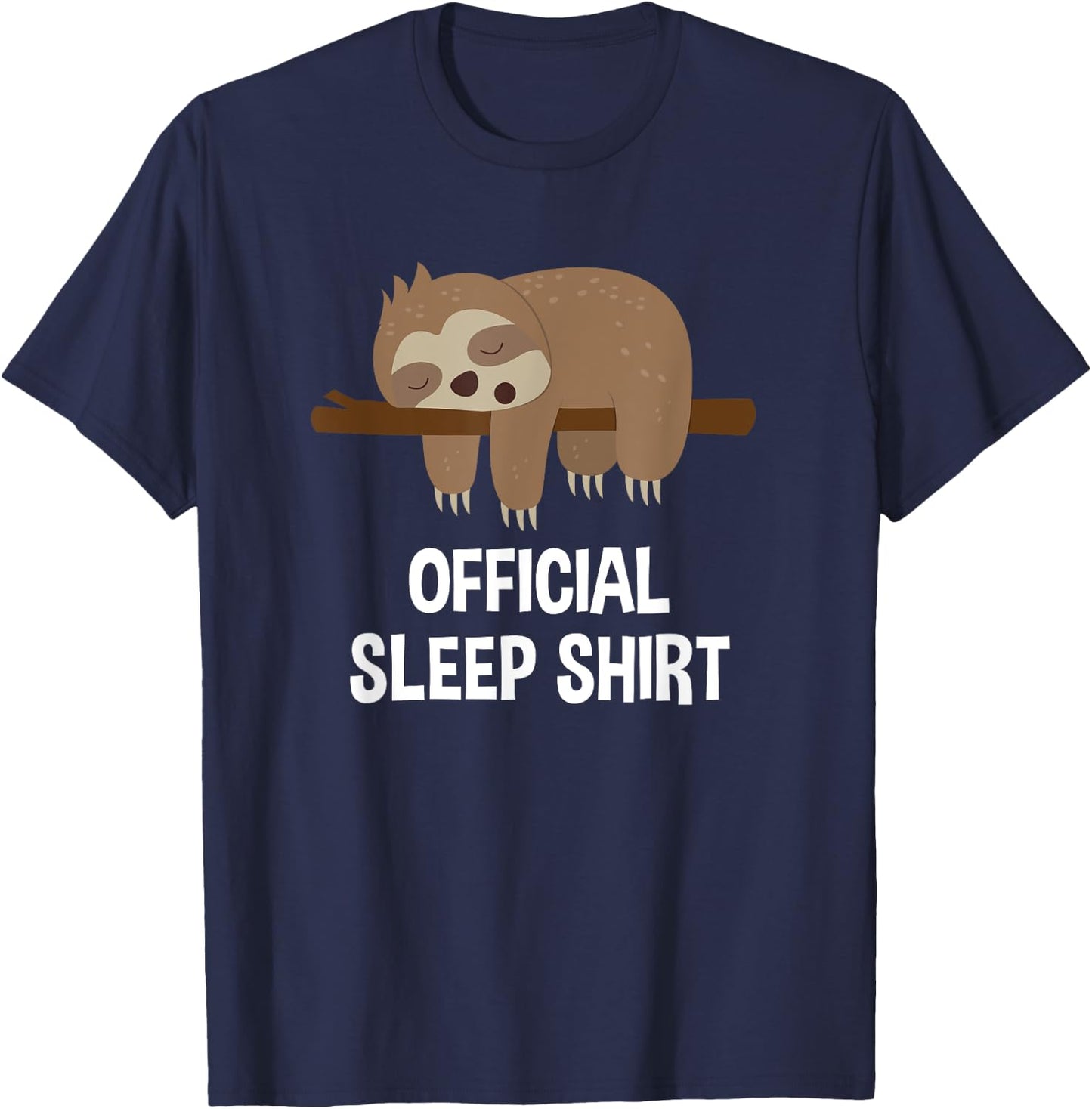 Official pajamas nightgown sloth gift T-Shirt - T-Shirt | Navy