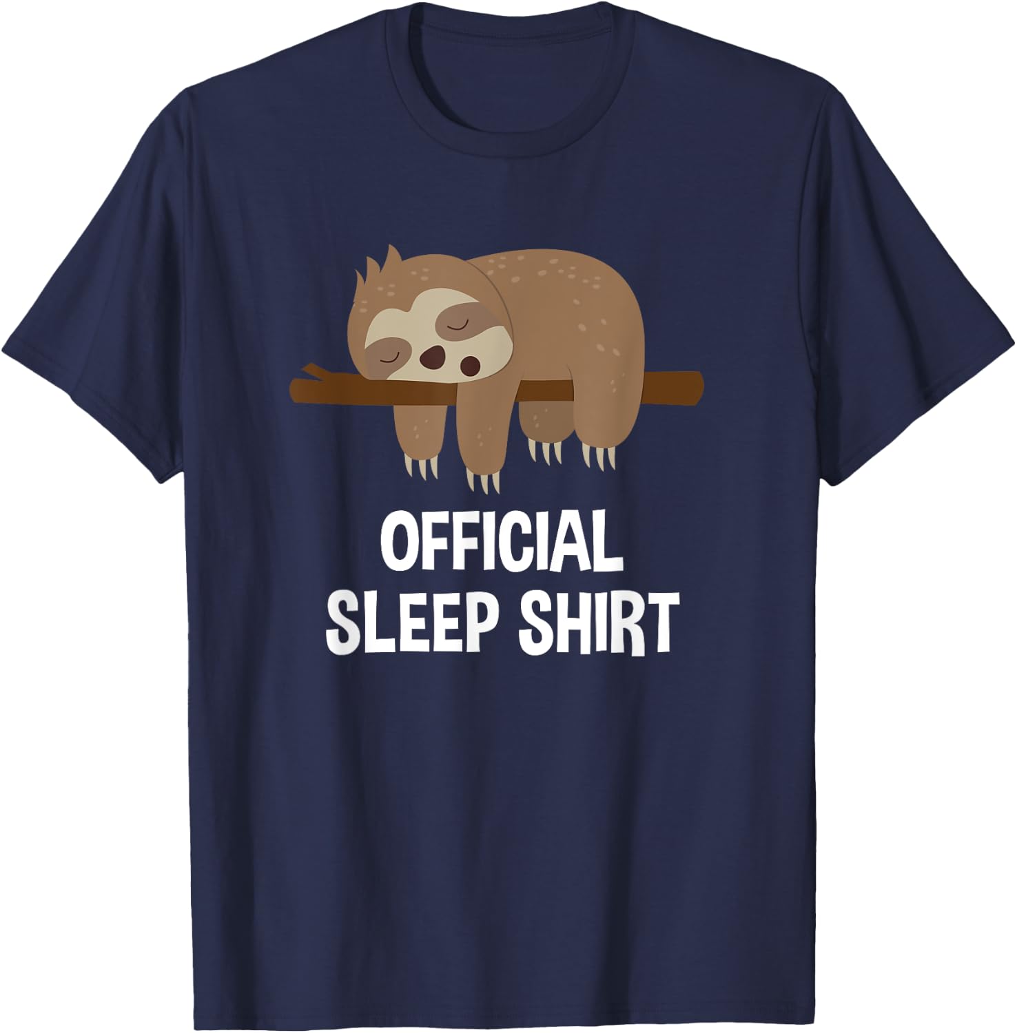 Official pajamas nightgown sloth gift T-Shirt - T-Shirt | Navy