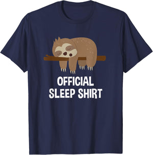 Official pajamas nightgown sloth gift T-Shirt - T-Shirt | Navy