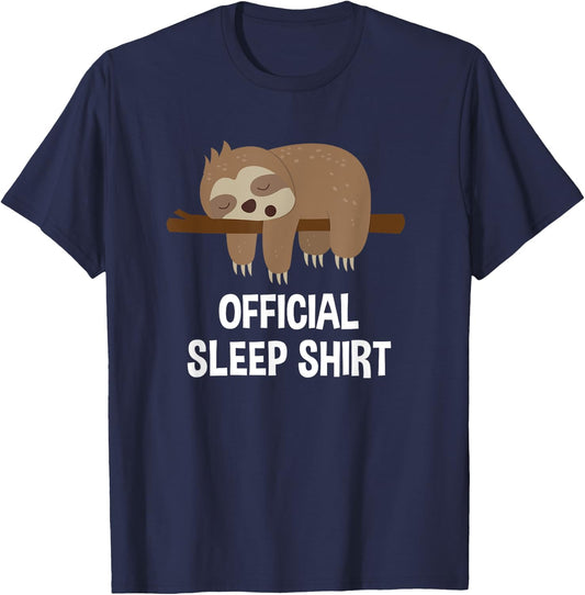 Official pajamas nightgown sloth gift T-Shirt - T-Shirt | Navy