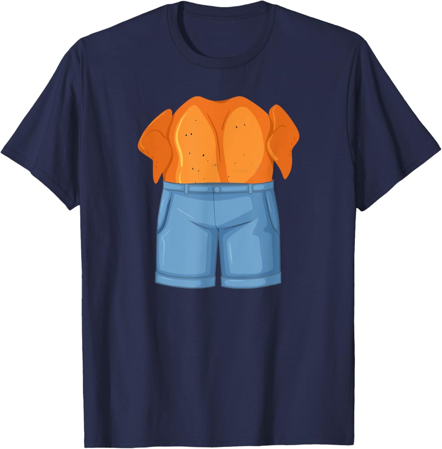 Funny Chicken in Denim Chicken Dream Pun T-Shirt - T-Shirt | Navy