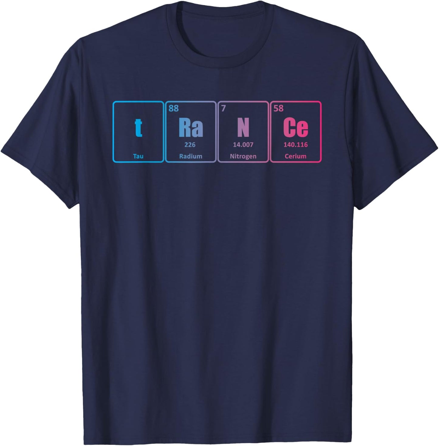 Trance Periodic Table Science Rave EDM T-Shirt - T-Shirt | Navy
