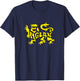 England Heraldic Lion Word Art - England Coat of Arms Animal T-Shirt - T-Shirt | Navy