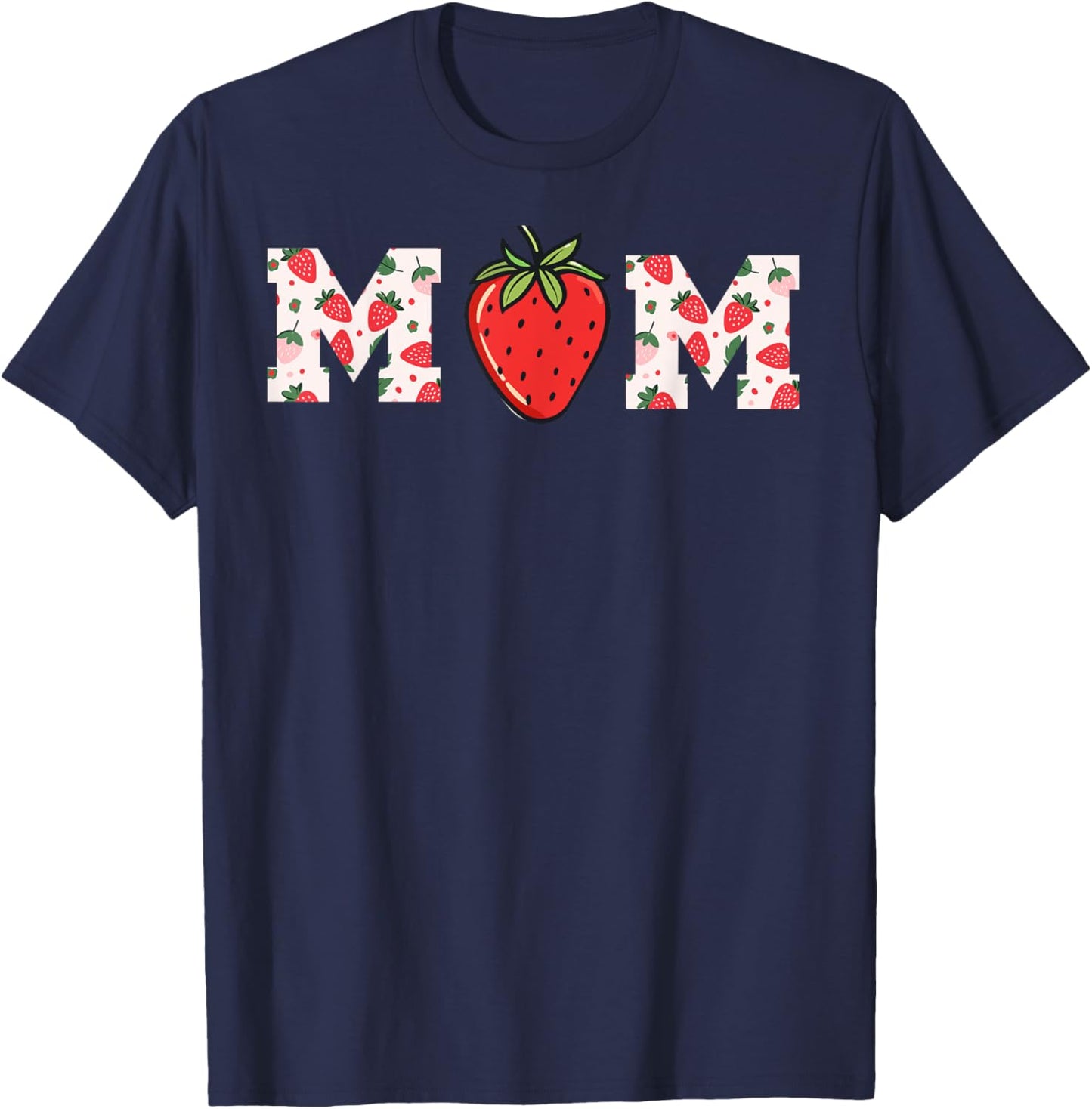 Strawberry mom T-Shirt - T-Shirt | Navy