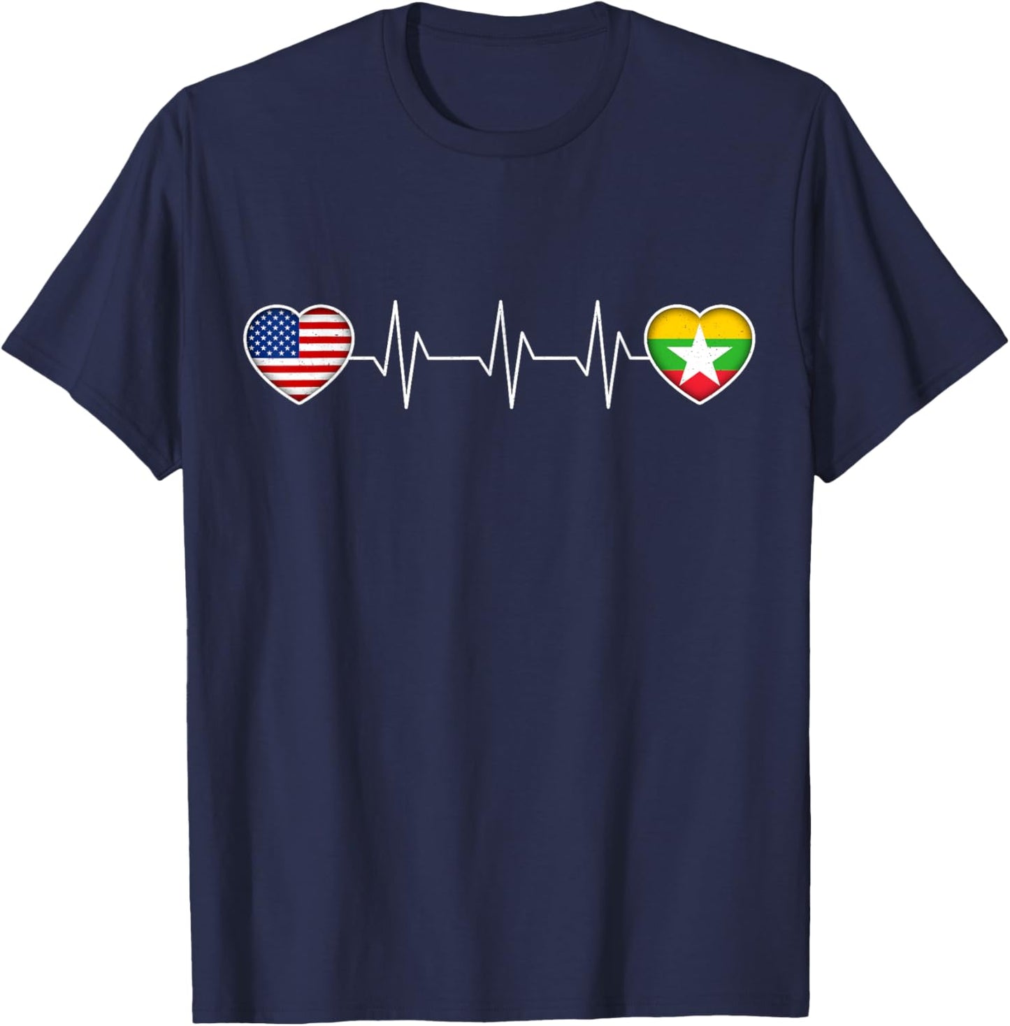 Myanmar & USA T-Shirt - T-Shirt | Navy