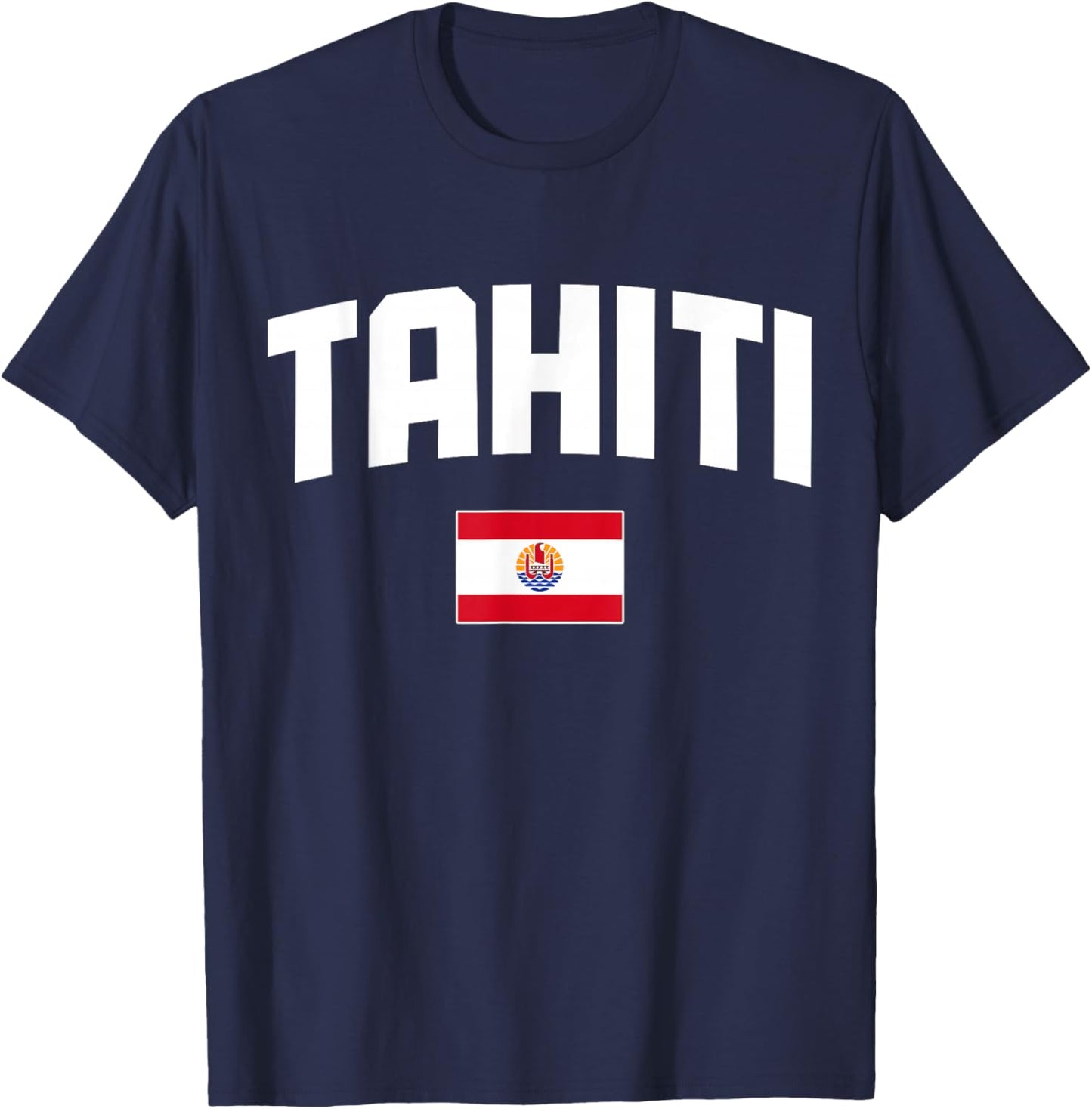Tahiti French Polynesia Tahitian Flag Pride Souvenir T-Shirt - T-Shirt | Navy