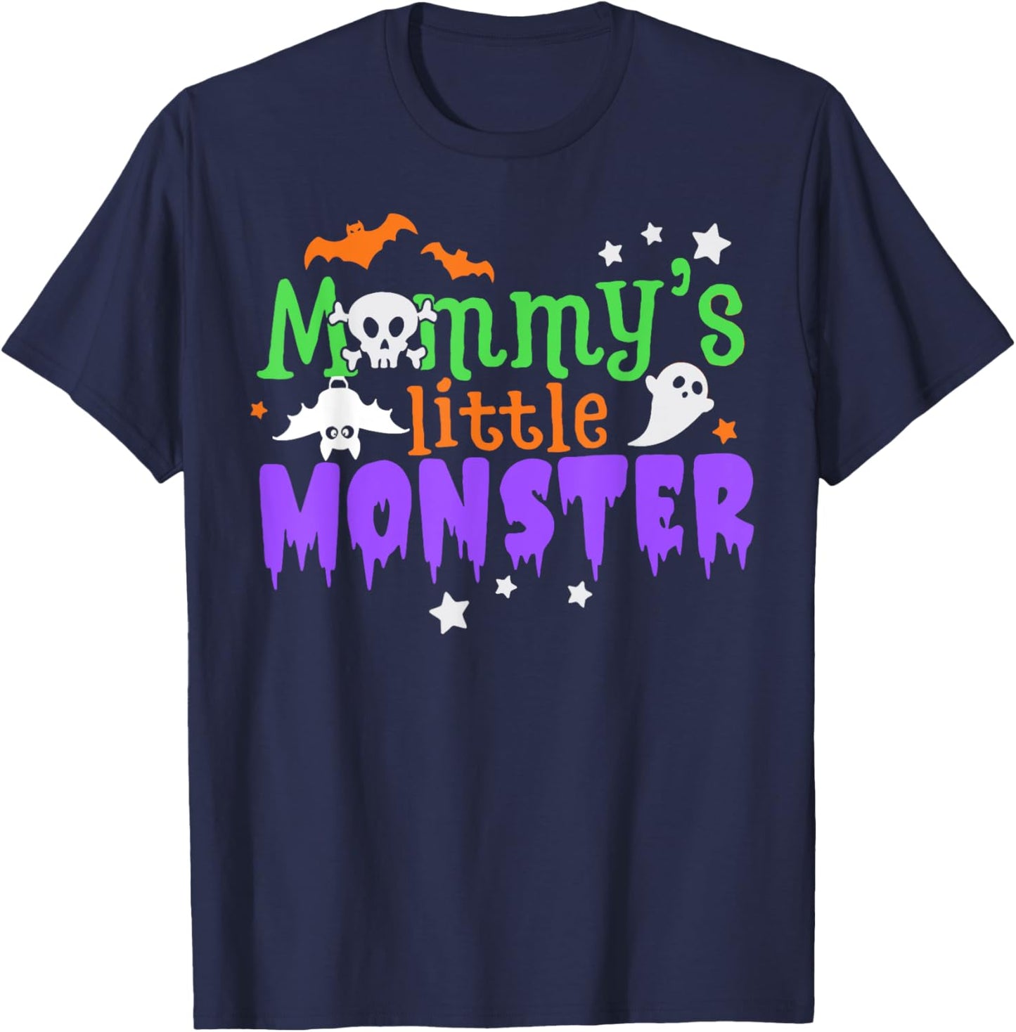 Mommy's Little Monster Halloween for Toddler Boys Girls Kids T-Shirt - T-Shirt | Navy