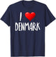 I Love Denmark- - Traveler - Souvenir T-Shirt - T-Shirt | Navy