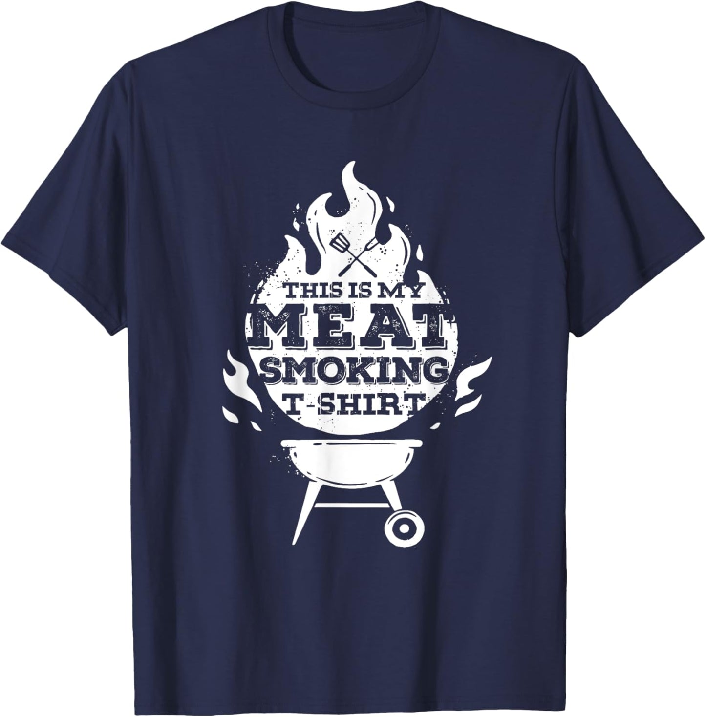BBQ Smoker Vintage This Is My Meat Smoking T-Shirt - T-Shirt | Navy