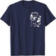 Playful Bernese Mountain Dog in Drawing Style on Chest Women Kids T-Shirt - T-Shirt | Navy