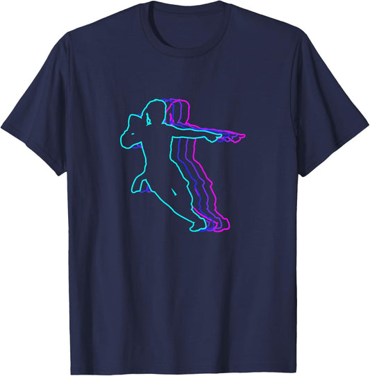 Vintage Retro Classic Girls Flag Football T-Shirt - T-Shirt | Navy