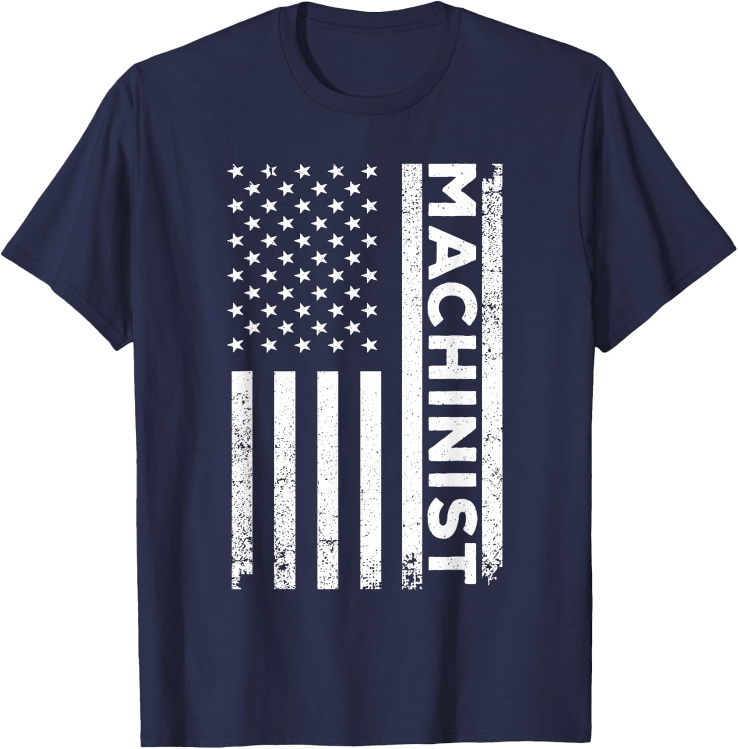 Machinist Art Dad Machine Operator CNC Machinist T-Shirt - T-Shirt | Navy