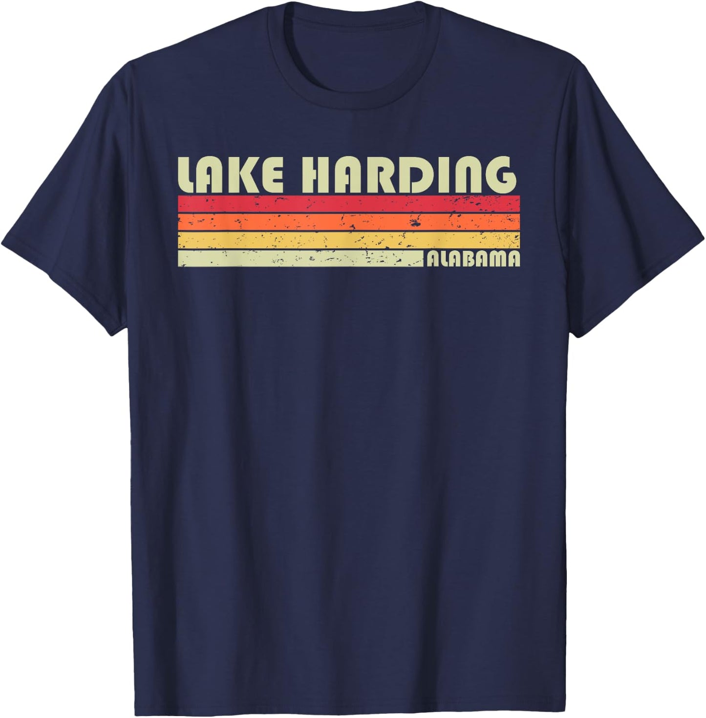 LAKE HARDING ALABAMA Funny Fishing Camping Summer Gift T-Shirt - T-Shirt | Navy