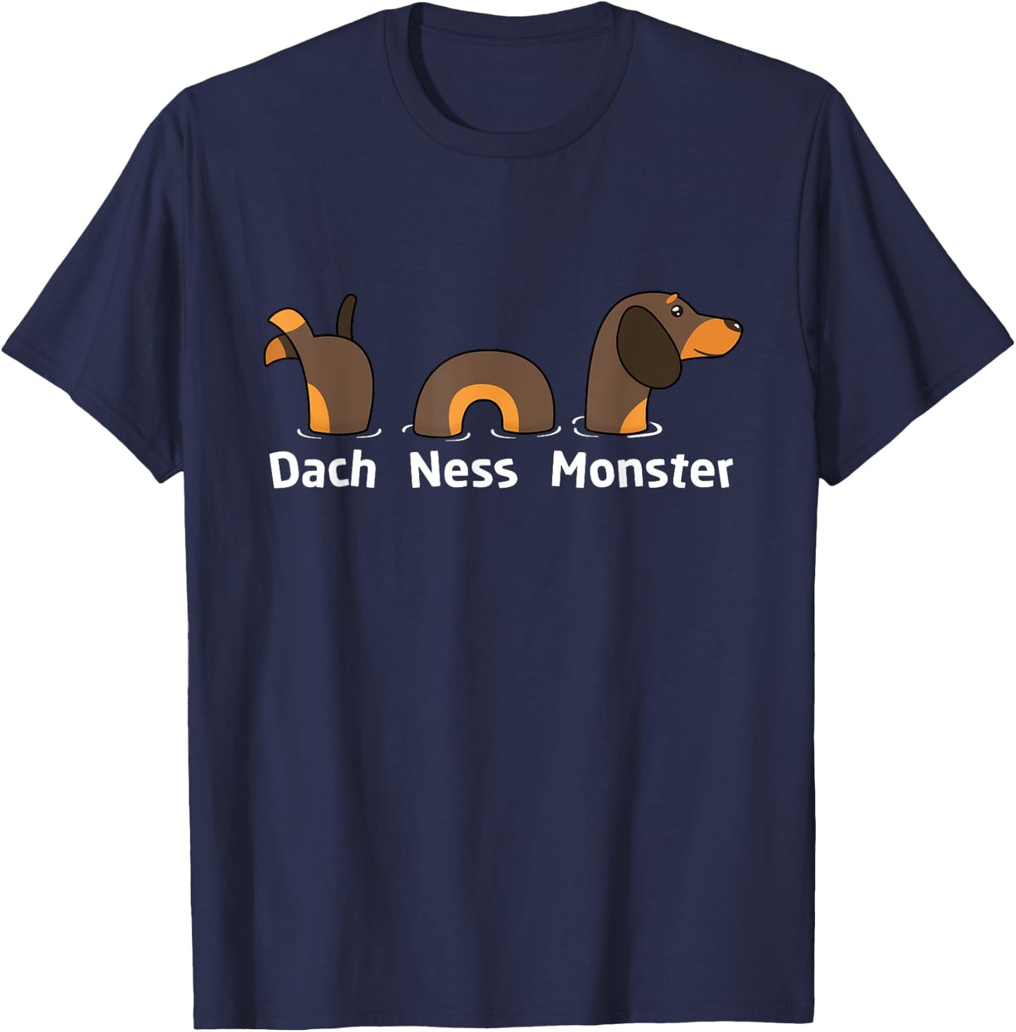 Funny Loch Ness Monster Dach Dachshund Shirt Gift Women T-Shirt - T-Shirt | Navy