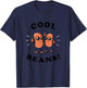 Funny Beans - Cool Beans Chef Cook Food , Women & Kids - Grey, Cartoon, Short Sleeve, Classic Fit, Small T-Shirt - T-Shirt | Navy