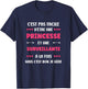 Departure Occupation Supervising Humour Princess Supervisor , Black, Female X-Small T-Shirt - T-Shirt | Navy