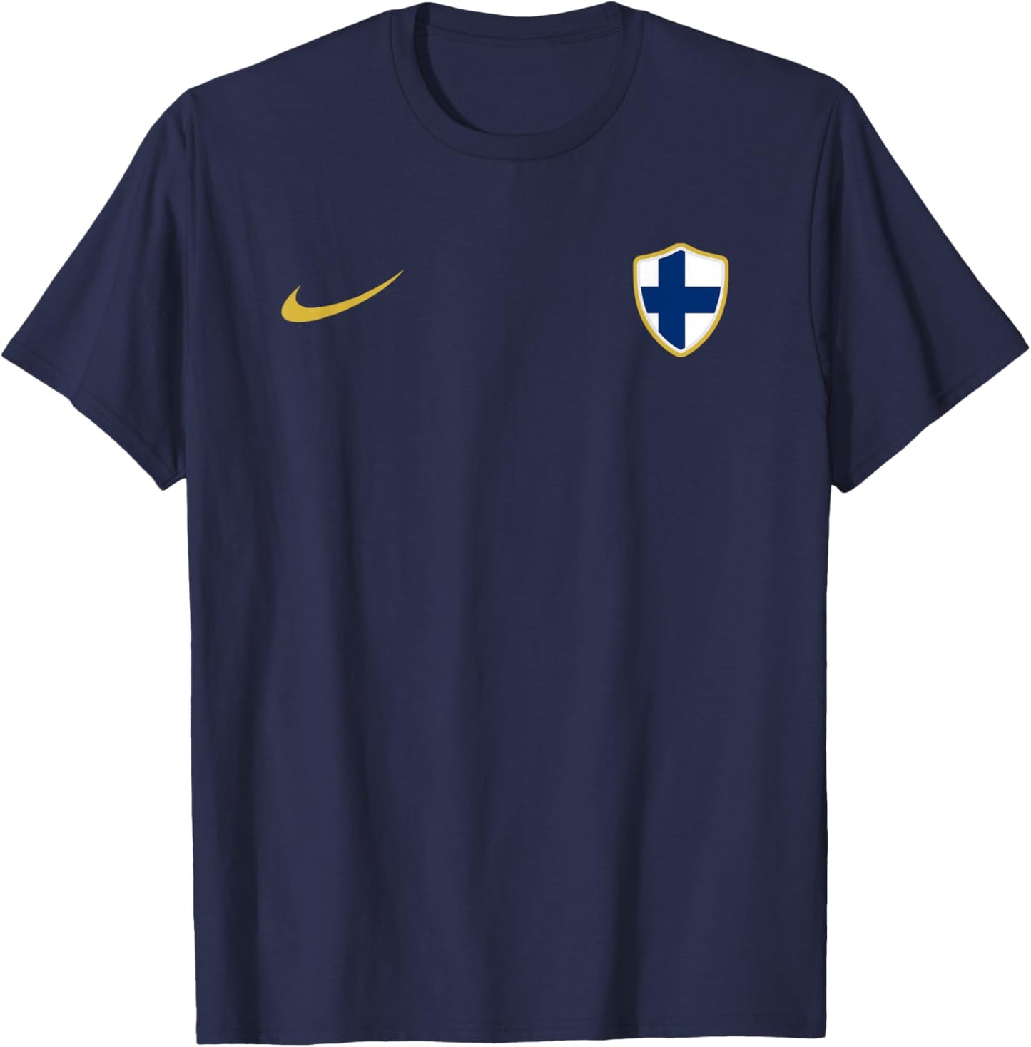 Finland Athletic-Style Sports Jersey T-Shirt - T-Shirt | Navy