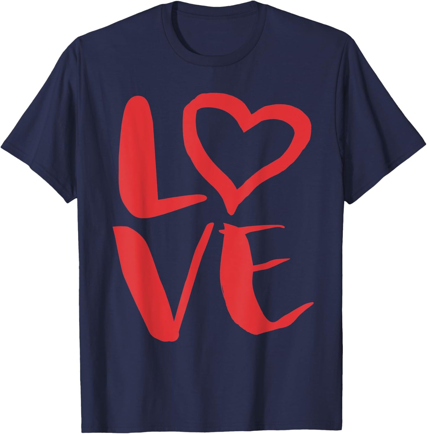 LOVE! Graphic Heart Scribble T-Shirt - T-Shirt | Navy