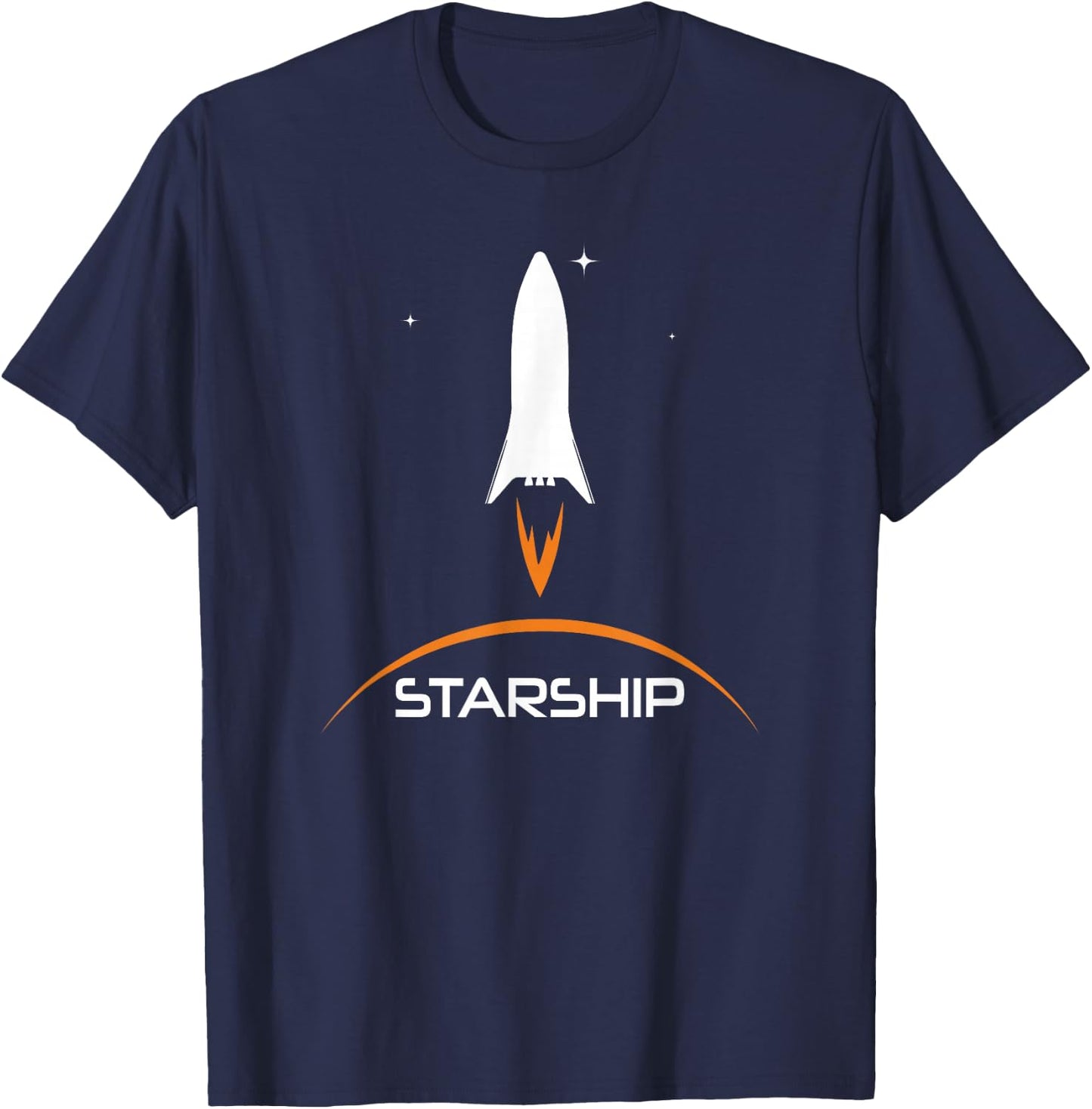 Starship - Moon Mars Space Exploration T-Shirt - T-Shirt | Navy