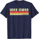 LAKE OWEN WISCONSIN Funny Fishing Camping Summer Gift Men Women Kids T-Shirt - T-Shirt | Navy