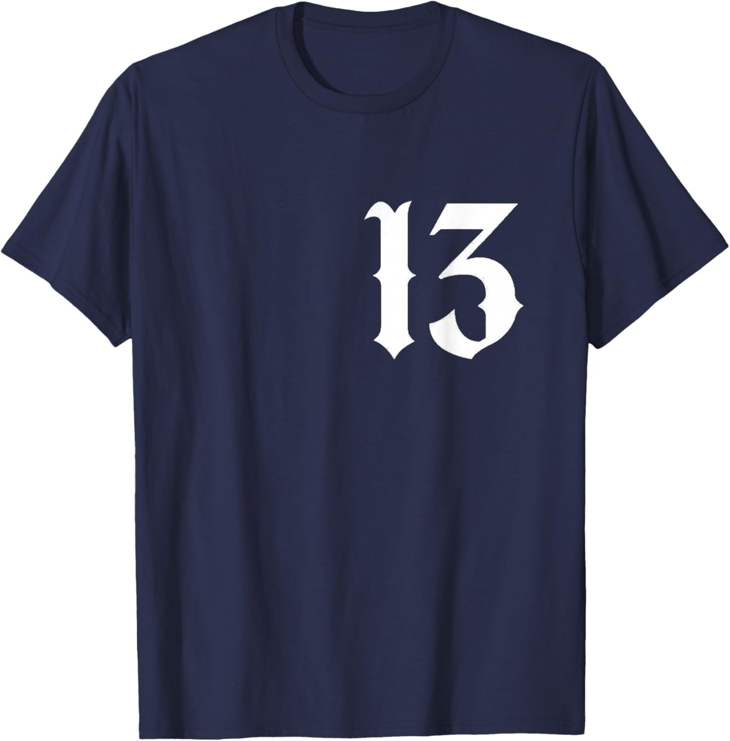 13 , Lucky Number 13, 13 Mobile Phone Case, Number 13 T-Shirt - T-Shirt | Navy
